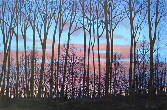Acrylic Painting titled Sunrise:A new Beginning
