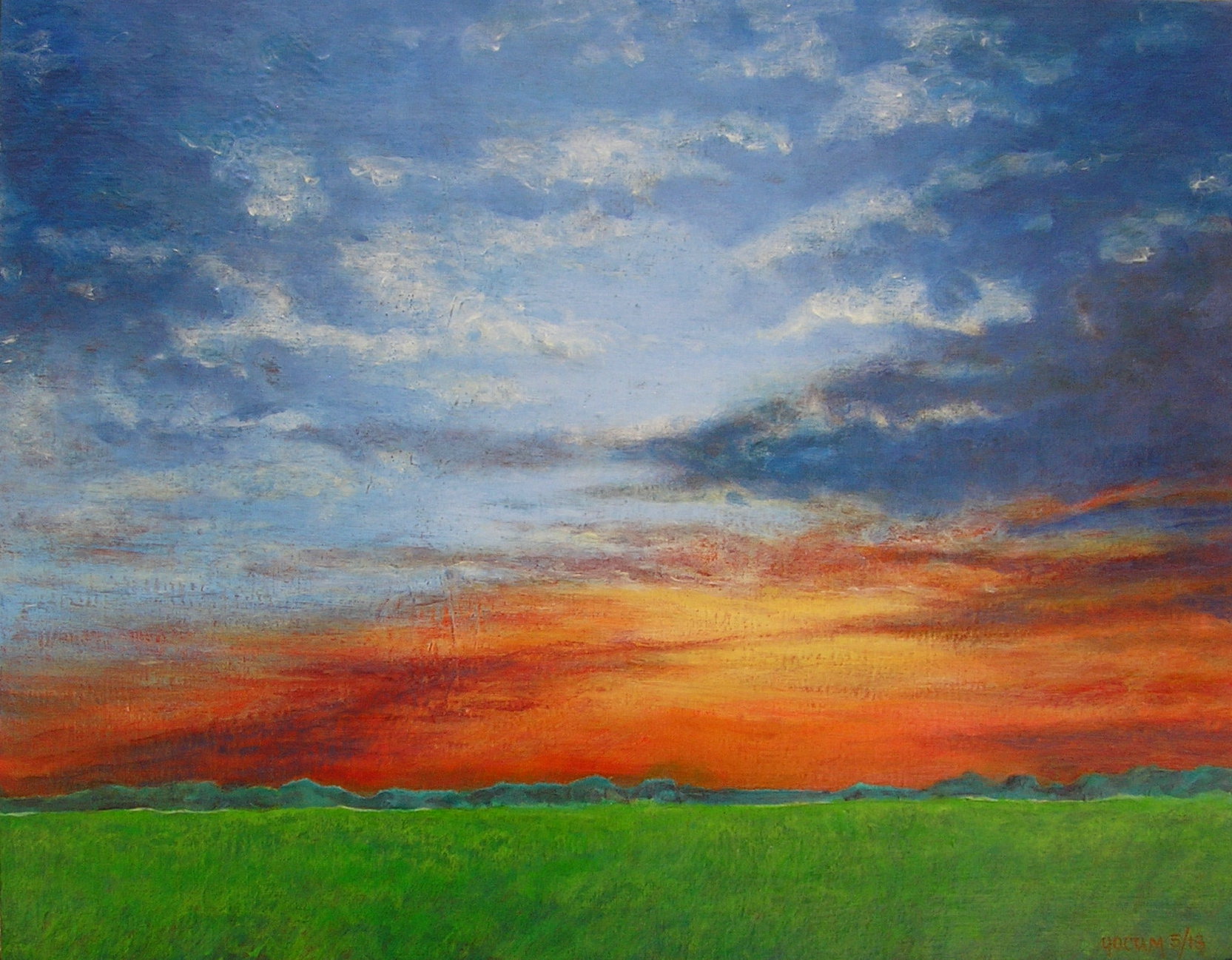 Acrylic Painting titled David's Sky
